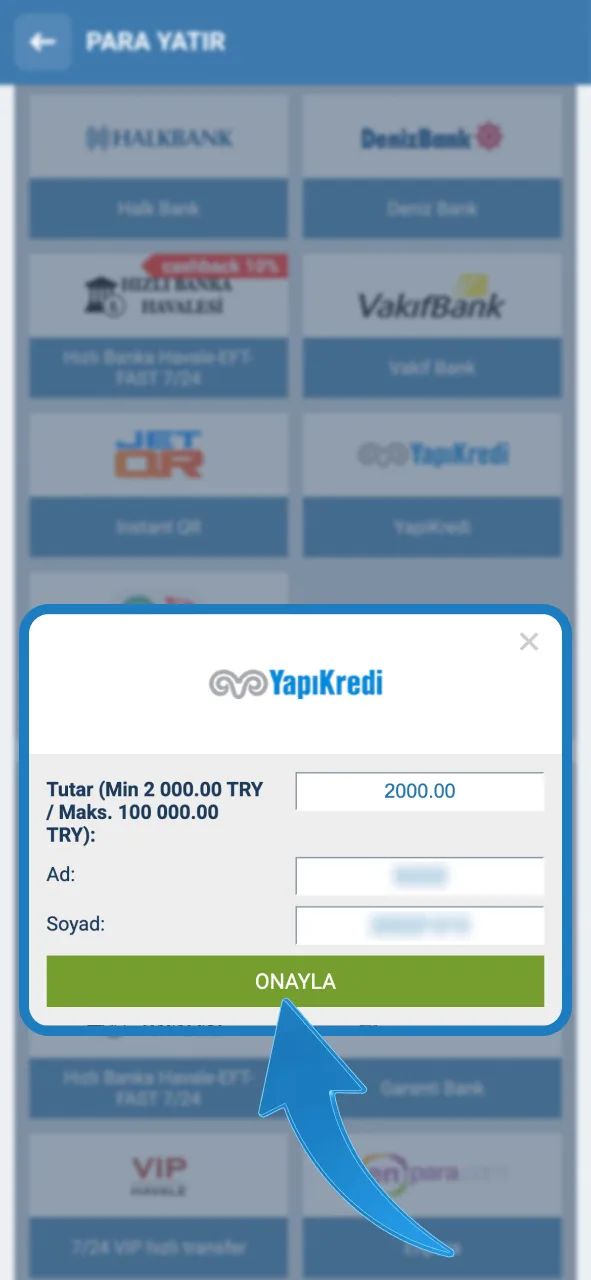 Para yatırma işlemini tamamla, 1xBet bonusun otomatik yüklensin.