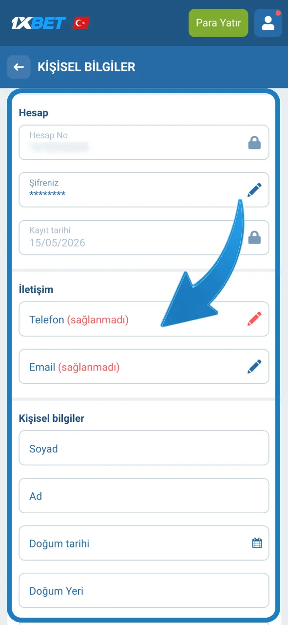 1xBet hesap doğrulama adımını tamamla, üyeliğini aktif et.