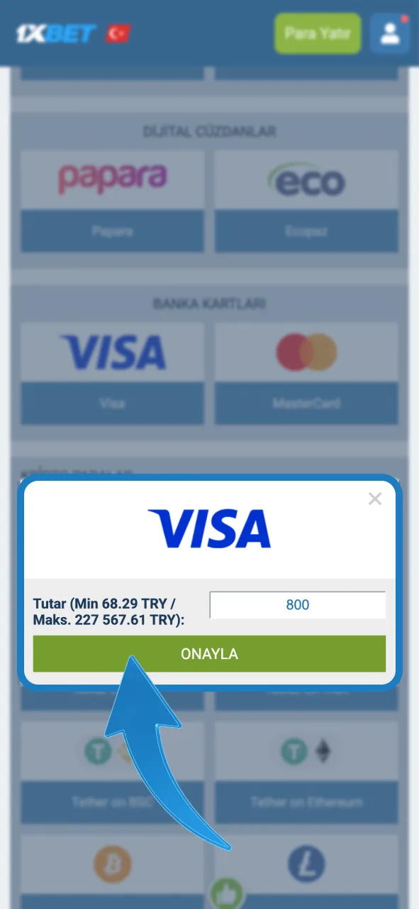 1xBet platformunda kripto paralarla ilk yatırımını anında yap.