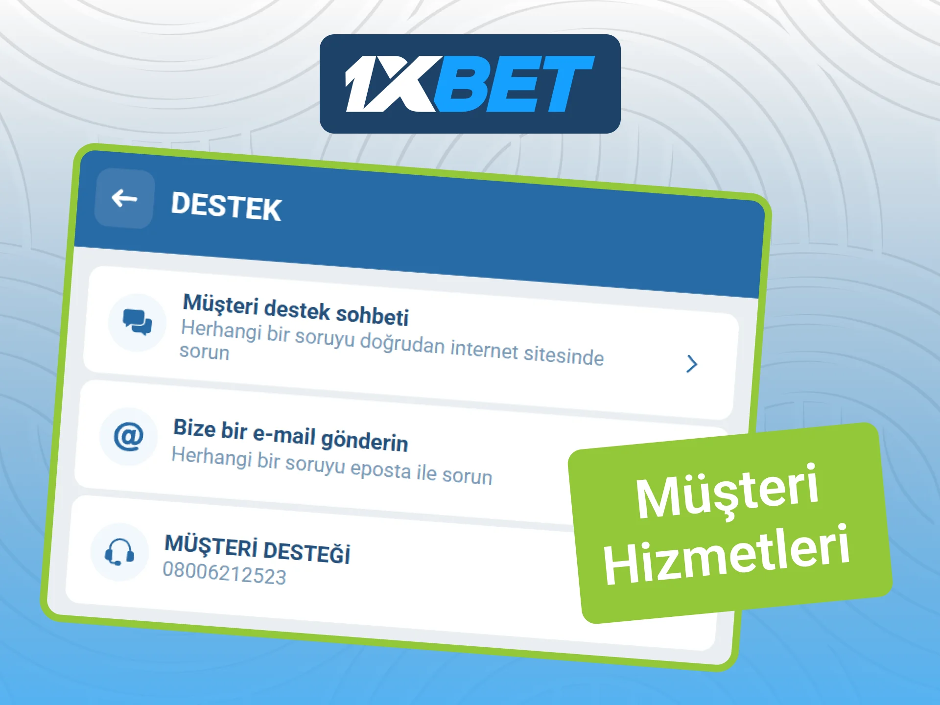 Kesintisiz destek hattına resmi 1xBet müşteri hizmetleri üzerinden ulaşın.