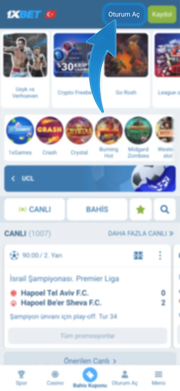 1xBet platformuna giriş yapmak için hemen butonu kullan.
