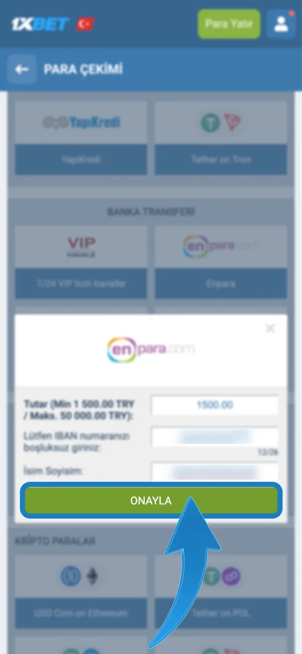 1xBet çekim talebini onayla, kazancın kısa sürede hesabına geçsin.
