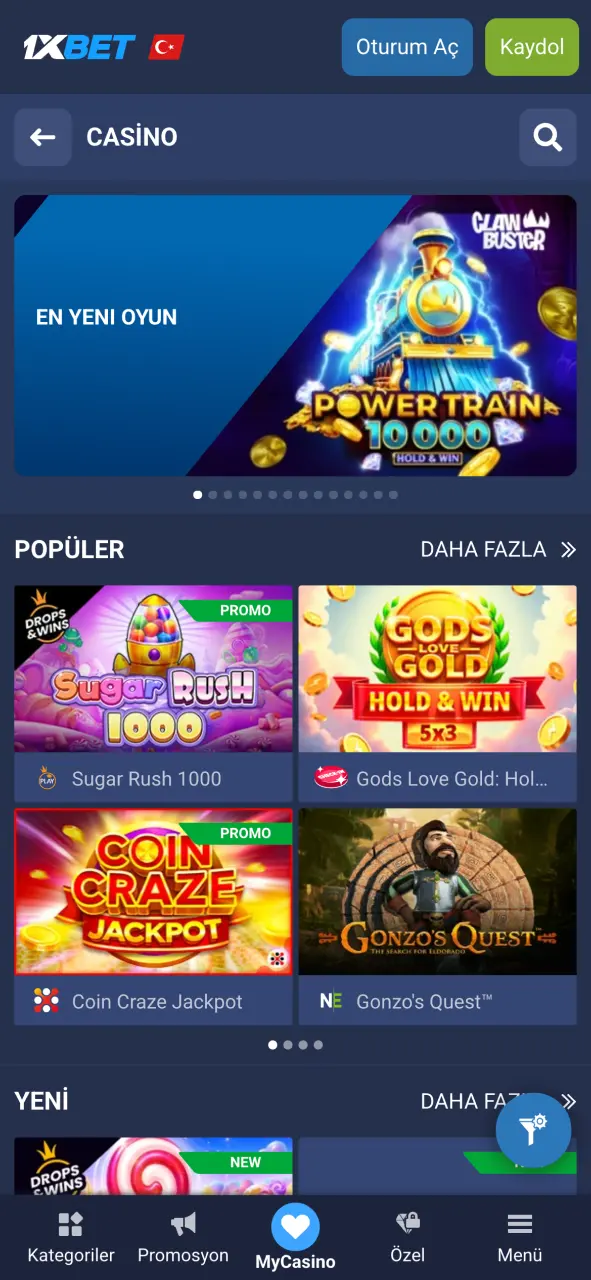 En iyi slotları cebinden oynamak için 1xBet aplikasyonuna gir.