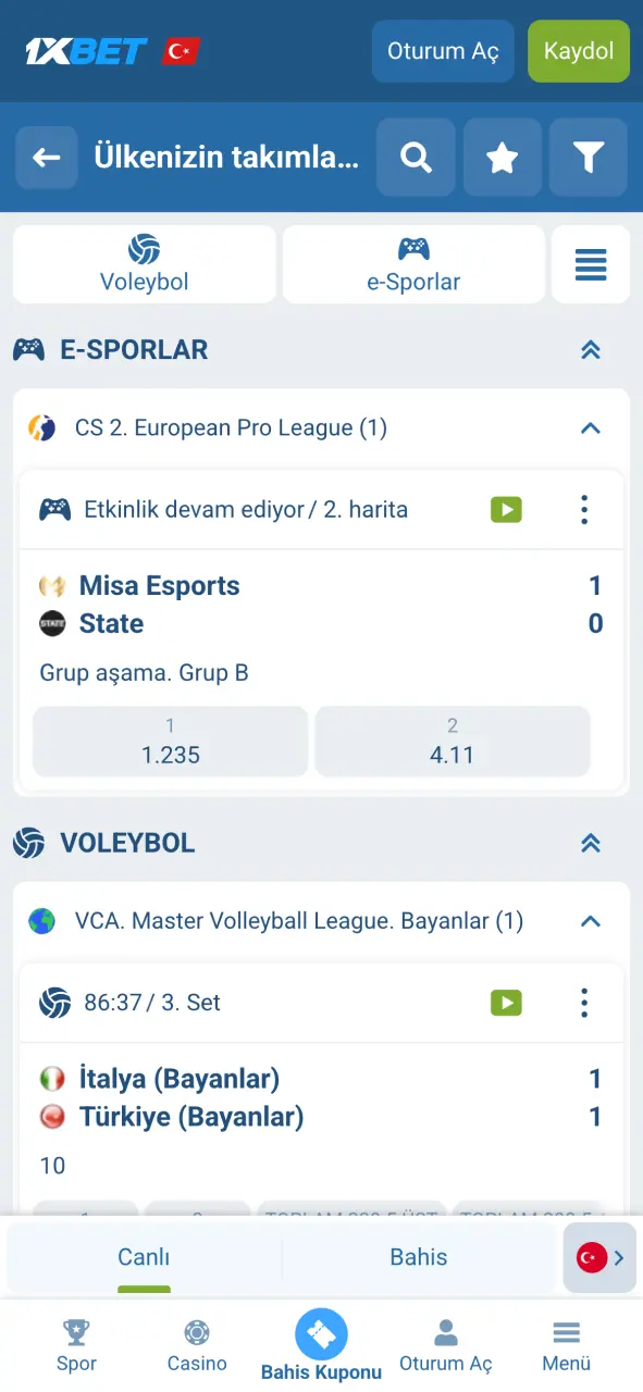 1xBet uygulamasıyla spor bahislerini cebinden takip et.